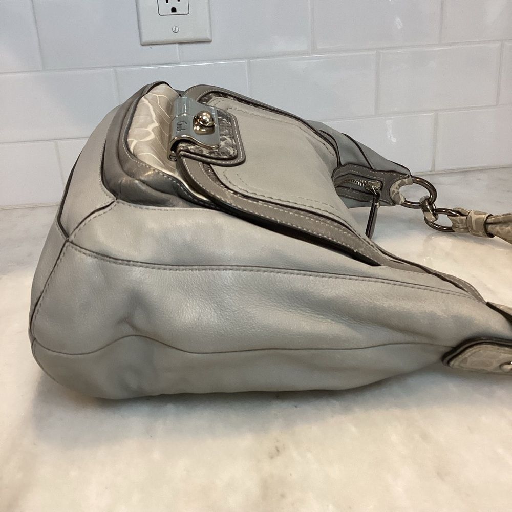 Coach Purse Handbag Leather Kristin Spectator Elevated Alligator Satchel Tote - Picture 7 of 14